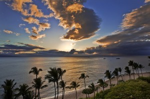 Sunset Over Kaanapali Beach  Resort Maui